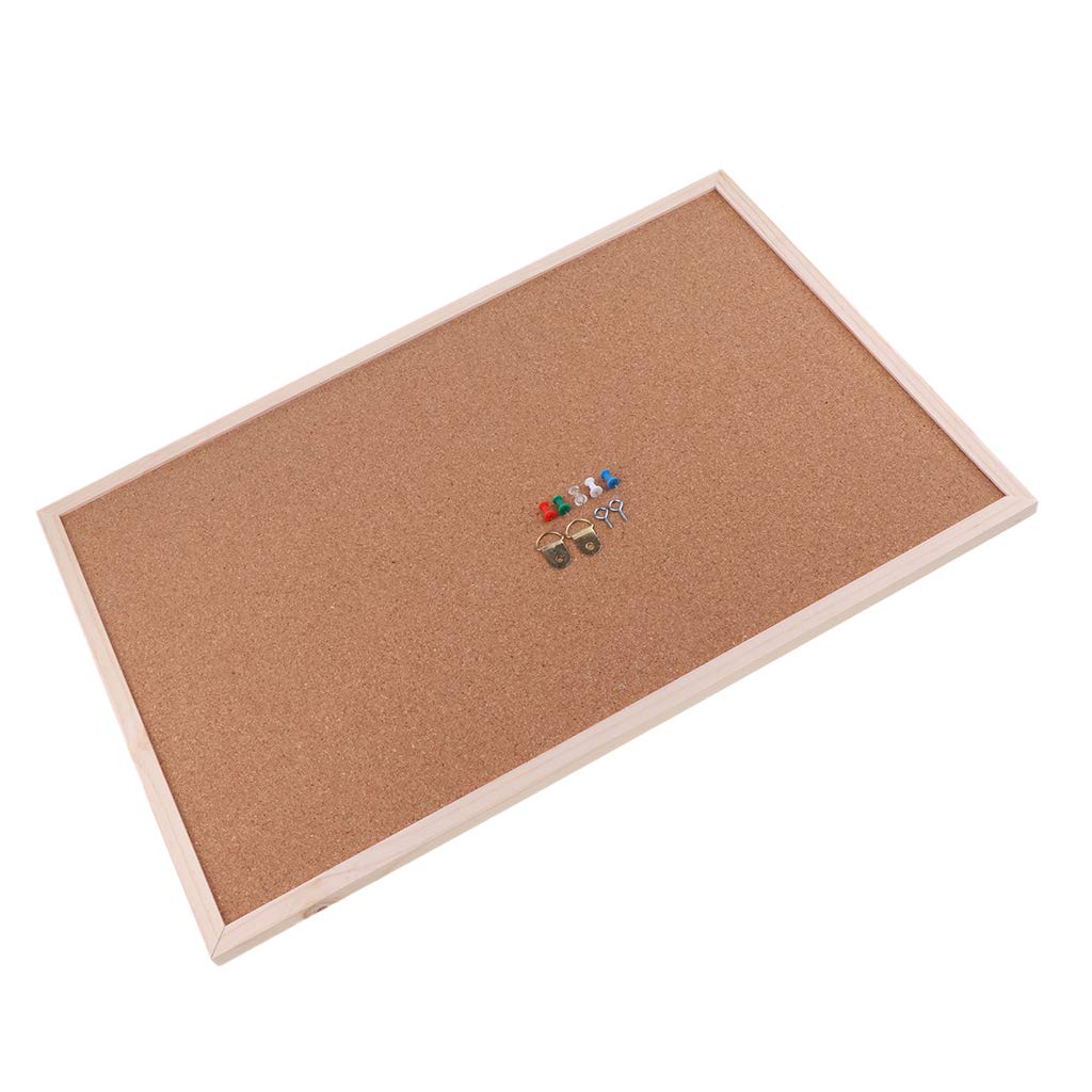 Oshhni Wood Frame Cork Bulletin Board - 45x60cm (18x24 Inches) for Office, Home, School & Dorm - Perfect for Notes, Photos & Memos