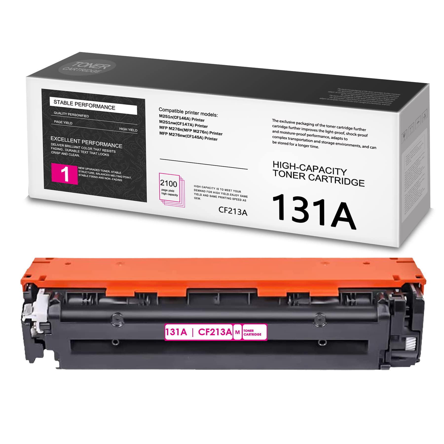 THUYAO 131A | CF213A Compatible Toner Cartridge Replacement for HP M251nw M276n M276nw M251n Printers - 1 Magenta | High-Yield Printing for Office & Home Use