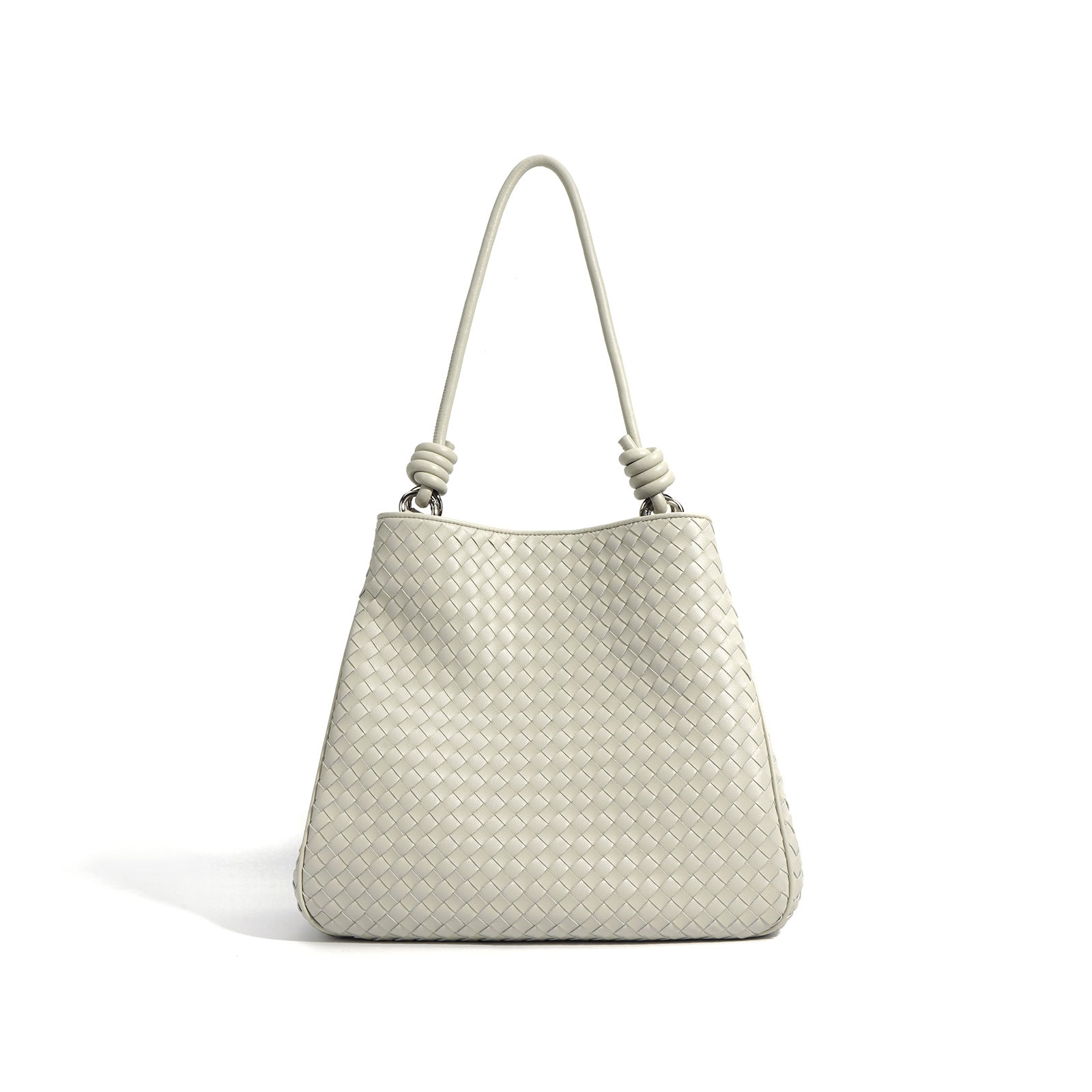 Stylish Knotted Strap Woven Tote Bag for Women - Fashionable Beach Bag, Shopping Tote & Everyday Purse - Perfect for Travel, Work and Casual Outings