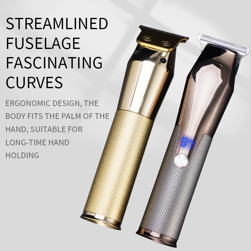 Professional Hair Clippers for Men & Kids - Rechargeable USB Electric Hair Trimmer with Stainless Steel Blades - Barber Quality Home Haircut Kit (Silver) - Perfect for DIY Haircuts, Beard Trimming & Family Grooming