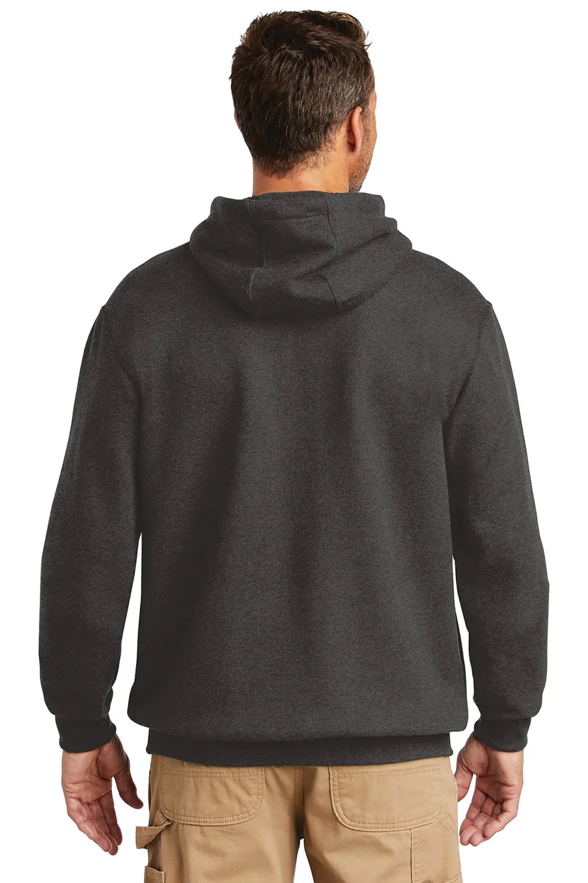Carhartt Midweight Hoodie for Men - Carbon Heather Pullover Sweatshirt | Durable Workwear for Construction & Outdoor Activities | Brown's Heavy Equipment, Inc.