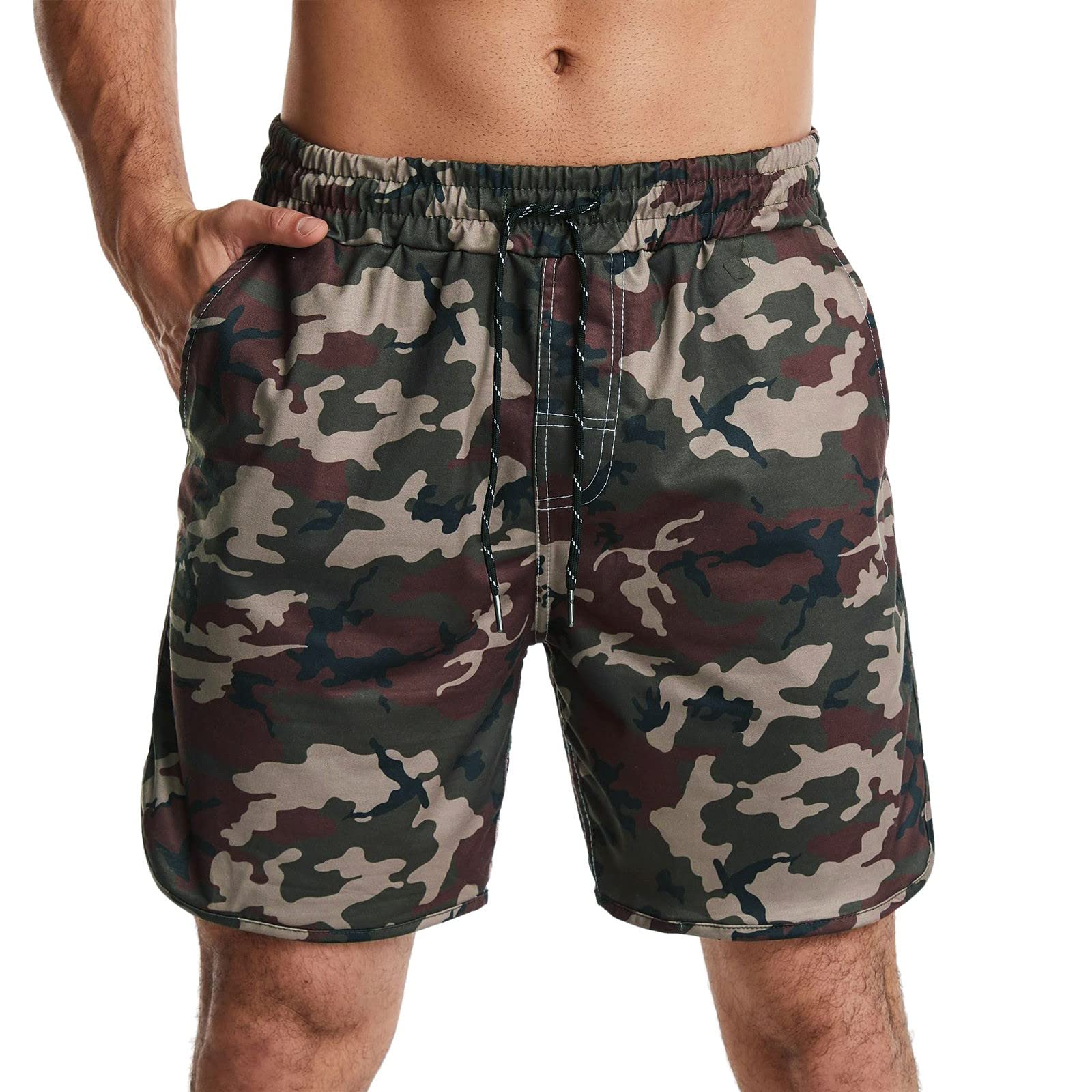 **LindoMaker Men's Cargo Shorts with Pockets - Breathable Bermuda Shorts for Hiking, Gym Workout & Running | Regular Fit Outdoor & Casual Wear**