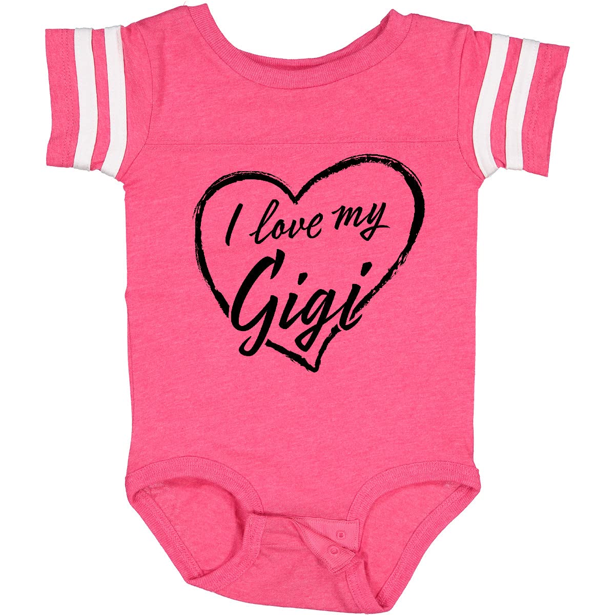 Inktastic I Love My Gigi Black Chalk Heart Baby Bodysuit - Cute Outfit for Grandparents Day, Family Photos & Special Occasions