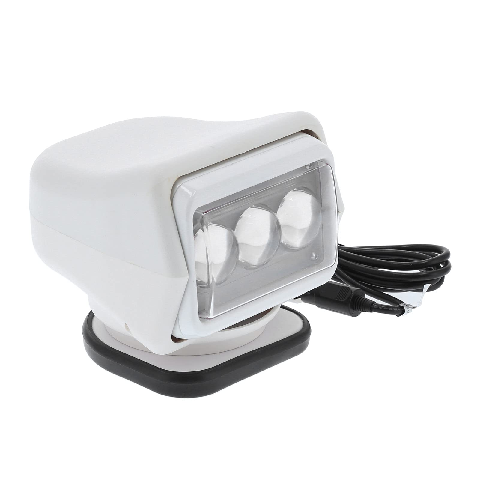 Junlucki 60W LED Marine Boat Spotlight - Remote Control Searchlight with 360° Adjustable Long-Range Beam for Off-Road Vehicles, Trucks & Ships | Waterproof Boat Lighting for Night Fishing, Docking & Emergency Navigation