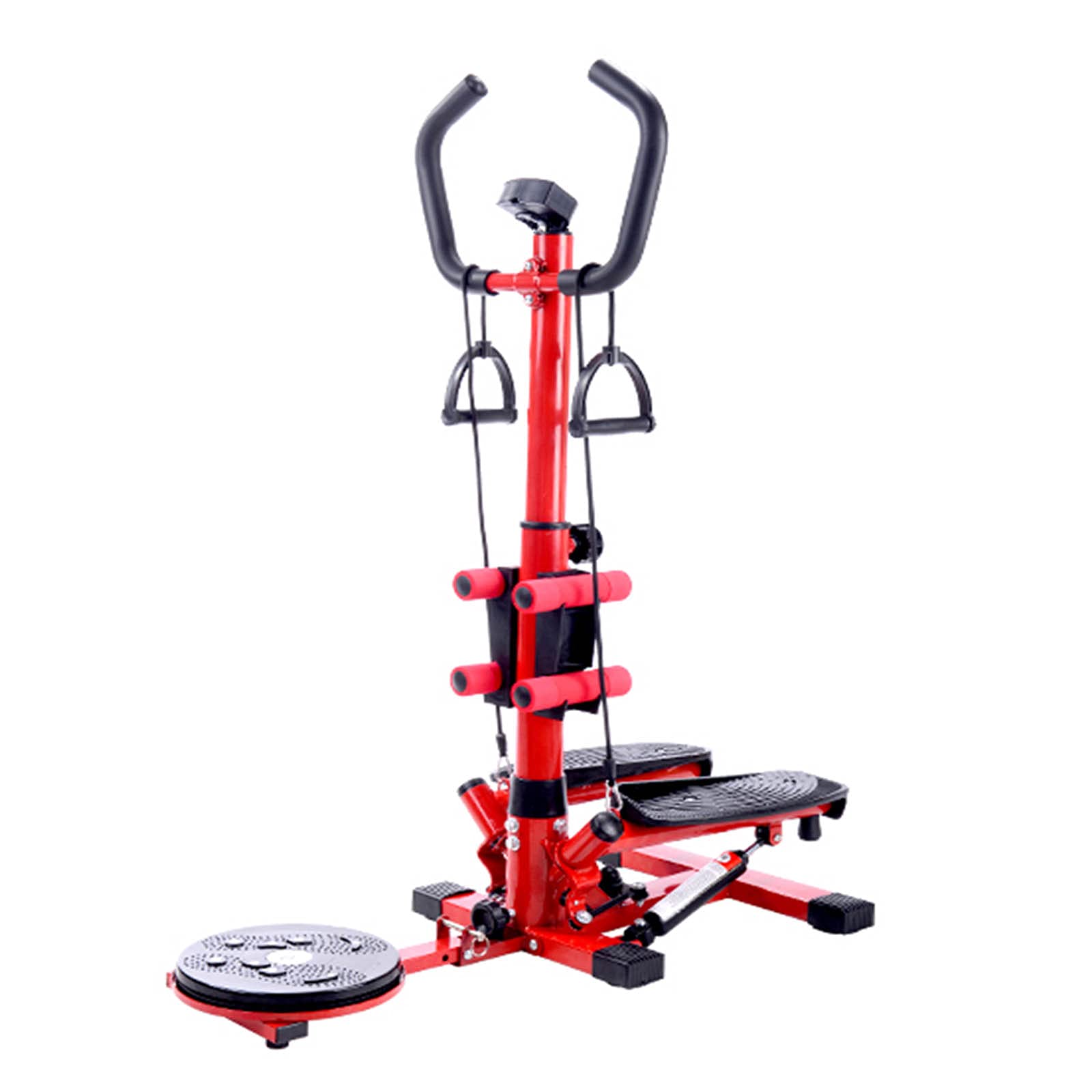 XZZ Adjustable Stair Stepper Machine with Resistance Bands, LCD Monitor & Handlebar - Home Cardio Workout Equipment for Weight Loss, Fitness Training & Indoor Exercise - Perfect for Small Spaces, Apartment Workouts & Home Gym