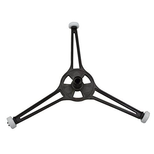 Triple Arm Microwave Turntable Ring - 9.6 Inch Replacement Glass Plate Support Holder with Rotating Roller for Microwave Ovens - Perfect for Heating Food, Reheating Leftovers & Defrosting in 9.6'' Microwaves