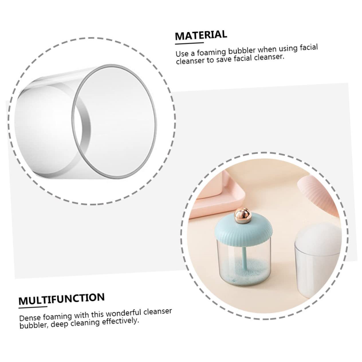 Minkissy 3-Piece Facial Bubble Cleansing Machine Set - Gentle Bubble Maker for Deep Pore Cleaning & Skin Exfoliation | Perfect for Spa, Home Facial & Skincare Routine