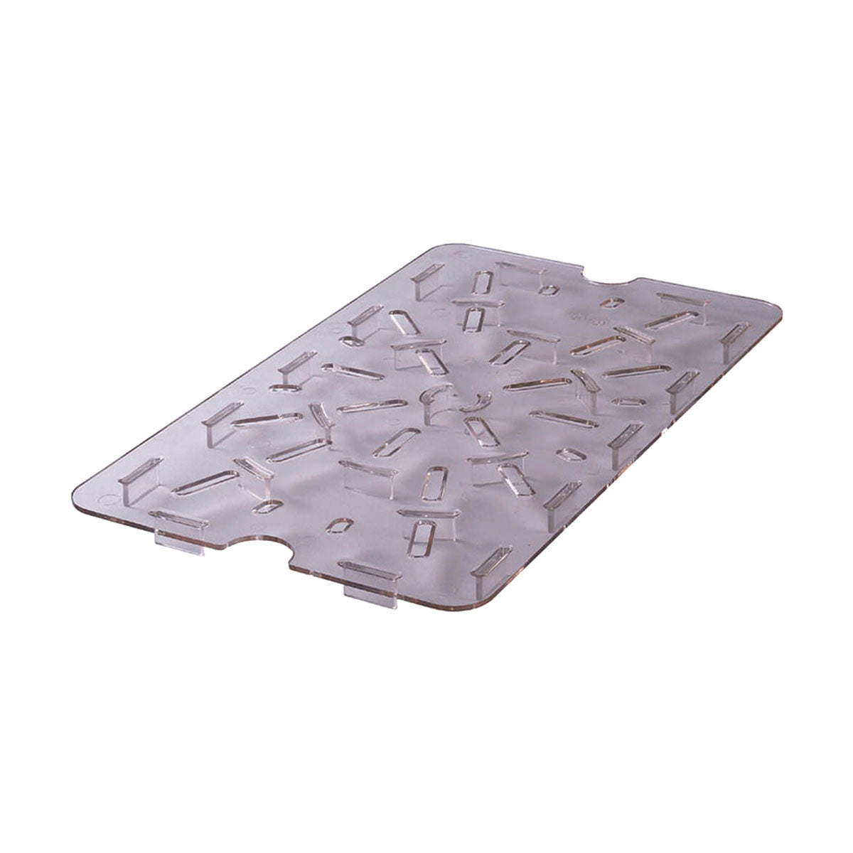 Cambro 40CWD135 Camwear Clear 1/4 Size Drain Shelf - Durable Food Storage Container for Commercial Kitchens & Restaurants