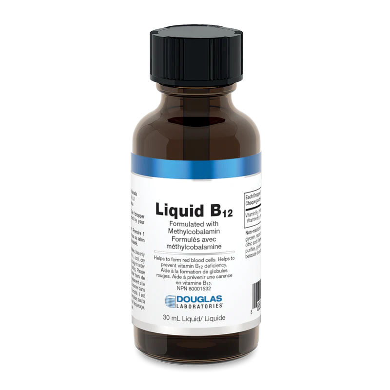 Douglas Labs Liquid Vitamin B12 Supplement - Methylcobalamin for Energy & Metabolism Support - Ideal for Vegan & Vegetarian Diets - Perfect for Daily Wellness & Active Lifestyles
