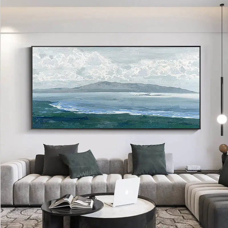 Ocean and Sky Painting #OS 022 - Stunning Seascape Wall Art for Home & Office Decor - Perfect for Living Room, Bedroom or Beach House