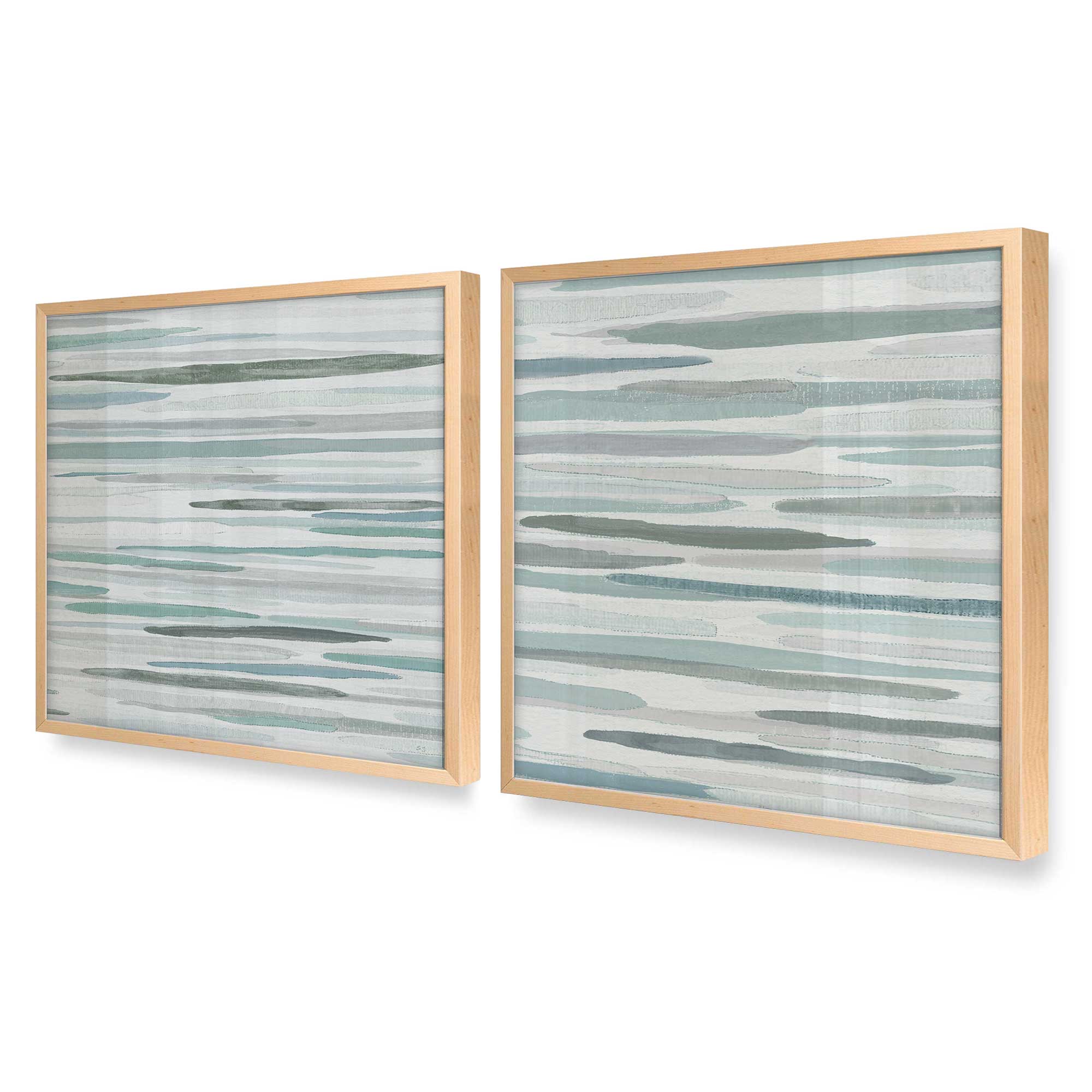 Cresting Calm Set of 2 Wall Art Prints on Archival Matte Paper - Coastal Beach Decor for Living Room, Bedroom & Office