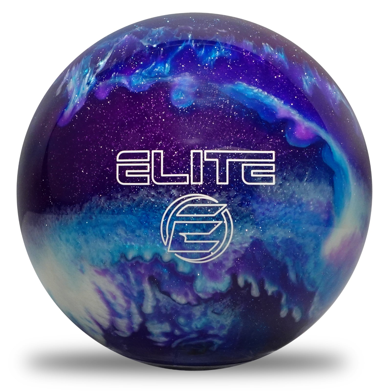 Elite Star Purple Royal Silver Bowling Ball - Professional Performance for Strikes & Spares | Perfect for League Play & Tournaments