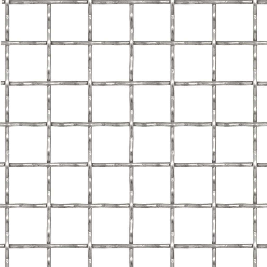 vidaXL Stainless Steel Crimped Garden Wire Fence - Heavy Duty Rustproof Metal Mesh for Outdoor Use - Perfect for Garden Fencing, Animal Enclosures, Poultry Netting & DIY Projects (39.4