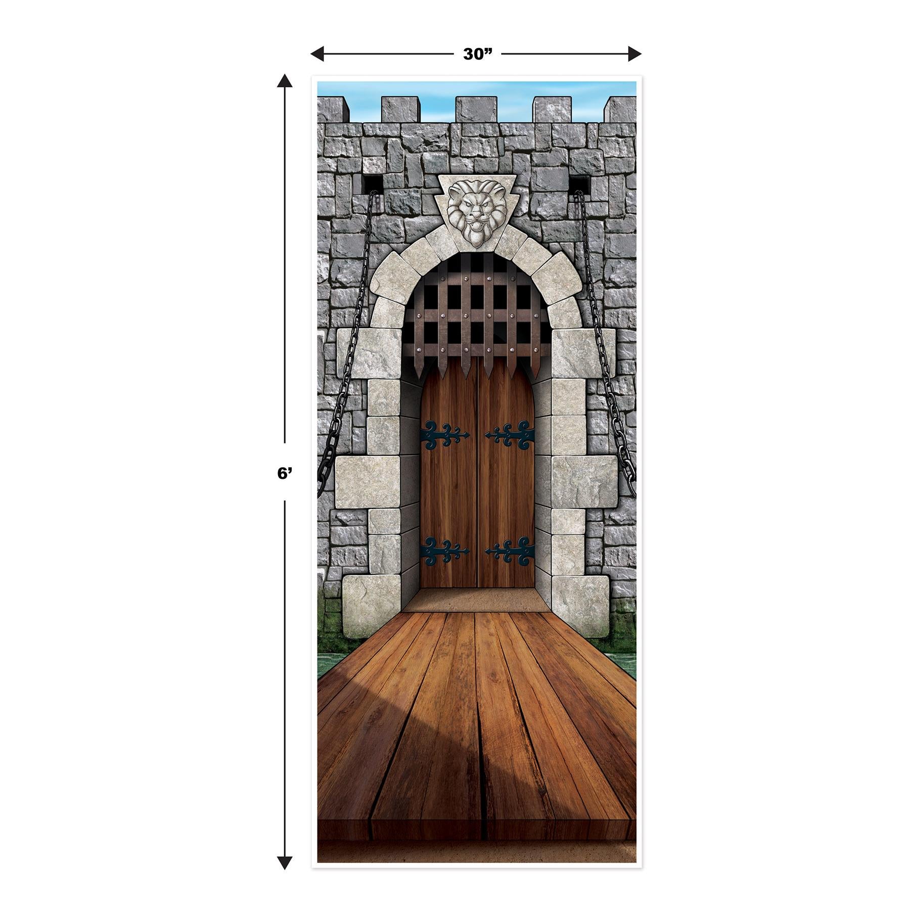 Beistle 12-Pack Castle Party Door Covers - Decorative Entrance Decor for Medieval, Halloween, and Birthday Party Themes - Perfect for Home, School, and Event Decorations