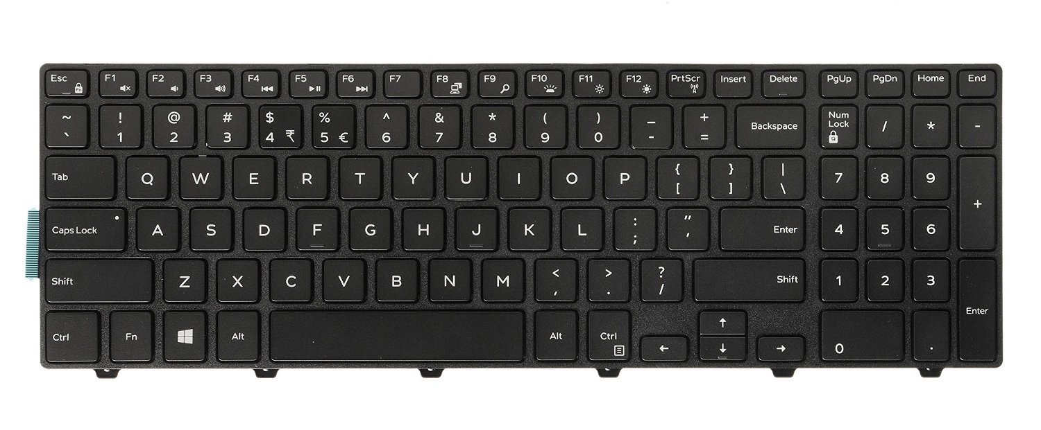 Original Dell Inspiron 15 5000 Series 5551/5555/5558/5559 Replacement Keyboard - US Layout (Black) - Perfect for Typing, Gaming & Office Work