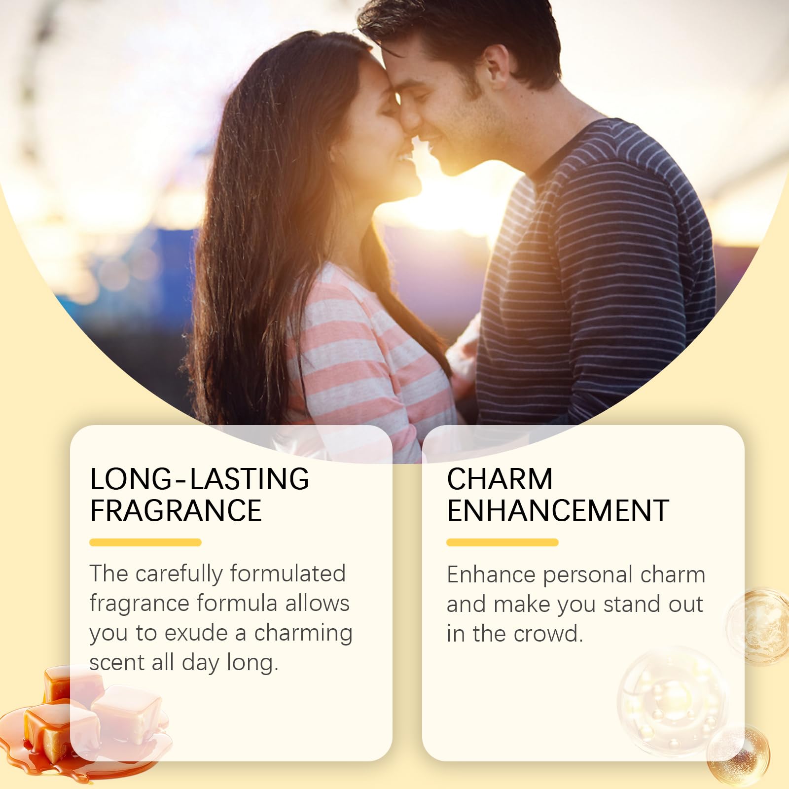 Caramel Perfume Spray - Fresh & Natural Long-Lasting Fragrance for Women | Sweet Gourmand Scent for Date Night, Office & Special Occasions