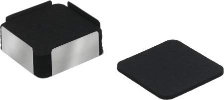 Premium Carl Mertens Felt Coaster Set with Holder - Black, 4-Piece Drink Coasters for Coffee Tables, Bars & Home Decor - Absorbent & Scratch-Protective for Glasses & Furniture