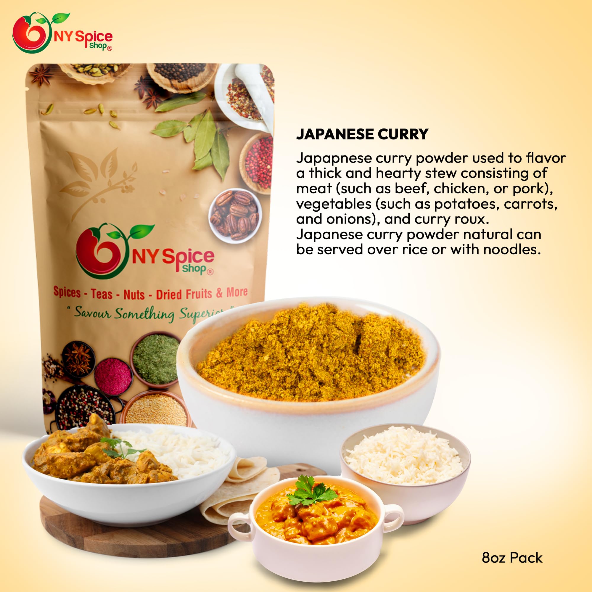 NY SPICE SHOP Premium Japanese Curry Powder - Authentic Golden Curry Mild Seasoning Blend - 1 Pound Bulk Ground Curry Spice Mix - Perfect for Japanese Curry Rice, Stews & Home Cooking