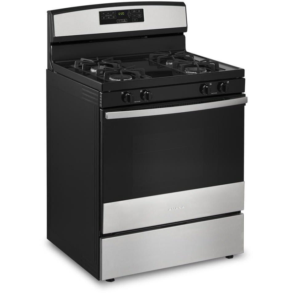 Amana 30 Inch Freestanding Gas Range - AGR6603SMS with 5 Sealed Burners & Convection Oven - Perfect for Home Kitchens & Small Restaurants