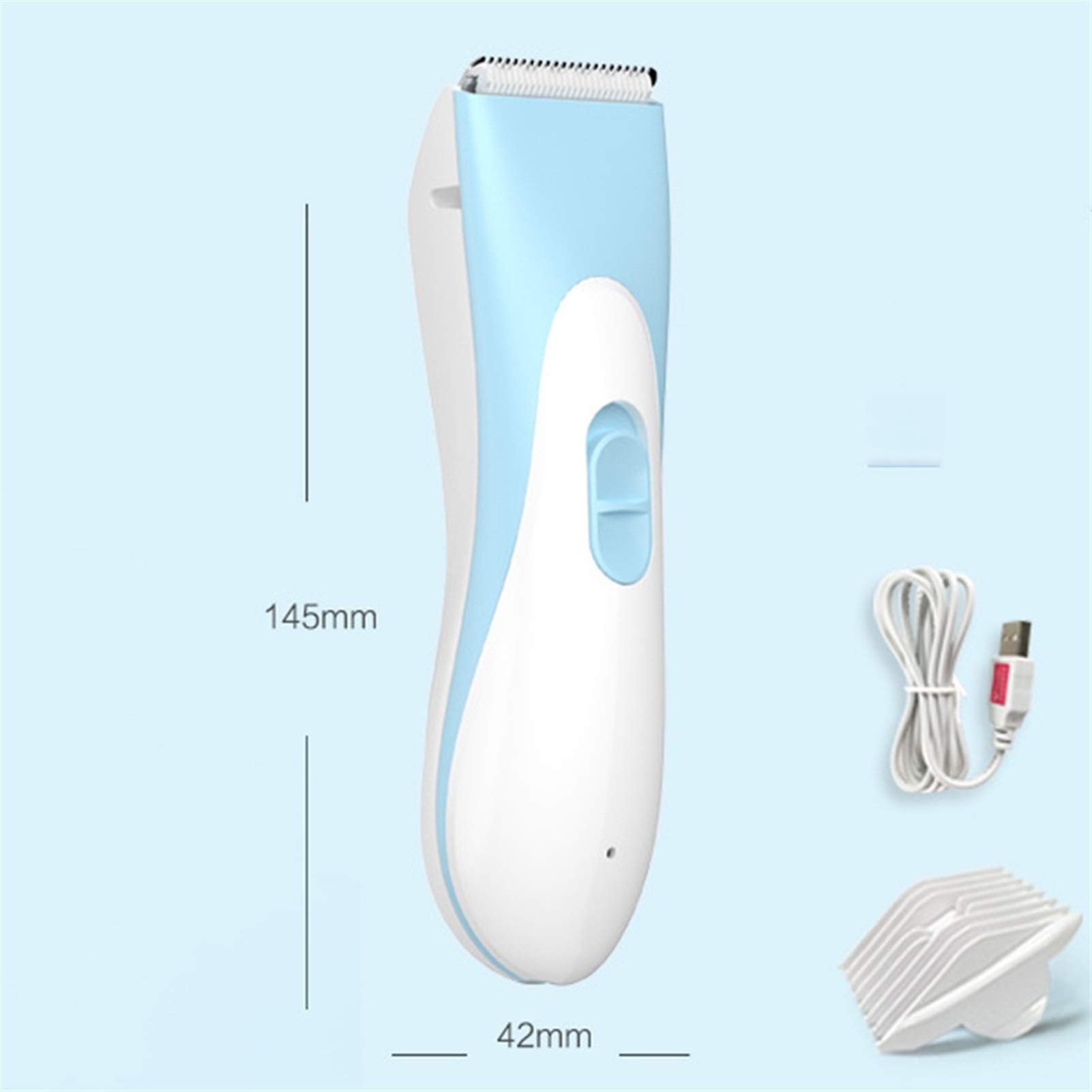 Rechargeable Electric Baby Hair Clipper - Silent & Safe Hair Trimmer for Kids & Toddlers - Perfect for Home Haircuts & Infant Grooming
