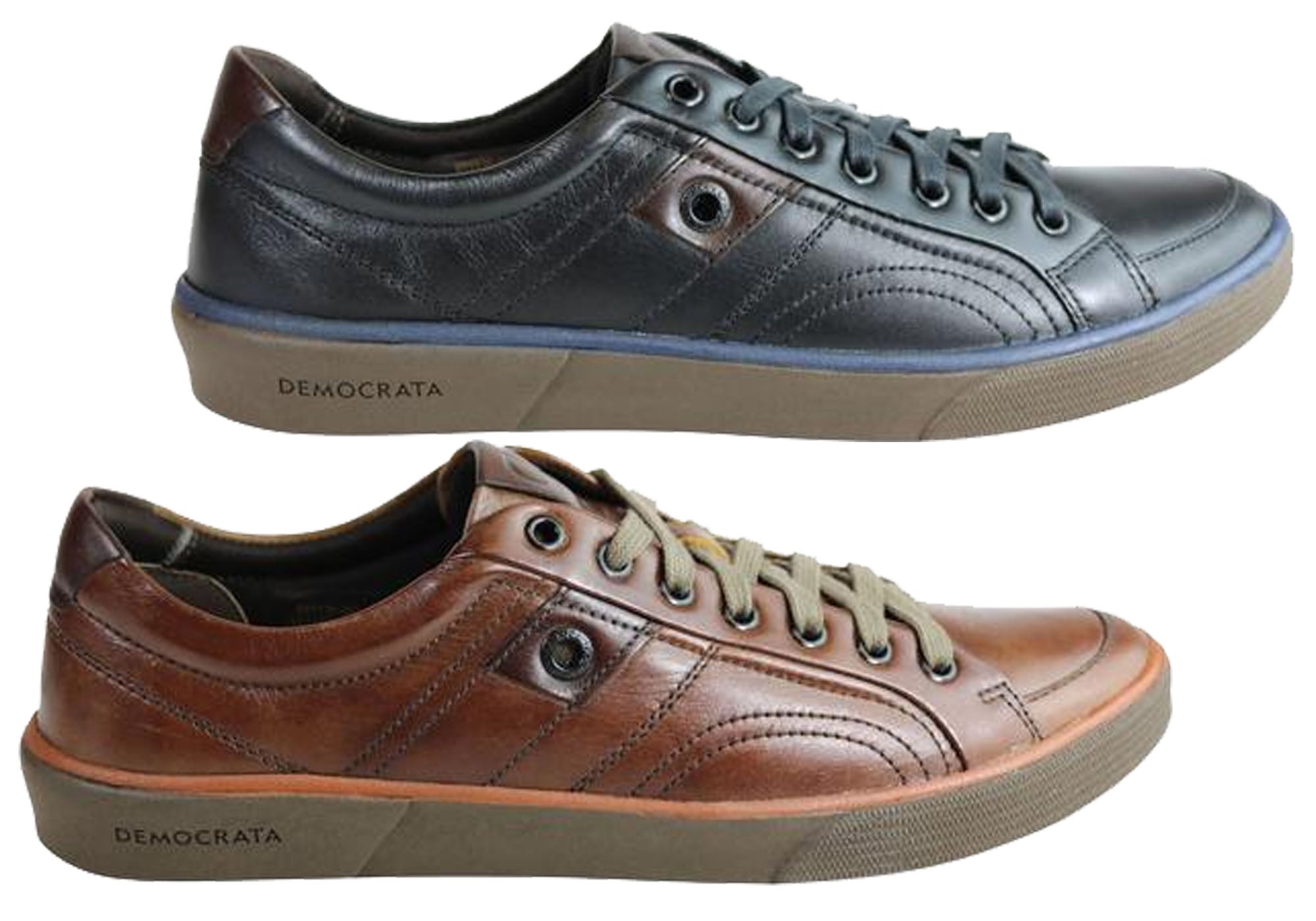 Democrata Voice Men's Leather Lace-Up Casual Shoes - Handcrafted in Brazil - Perfect for Work, Travel & Everyday Wear