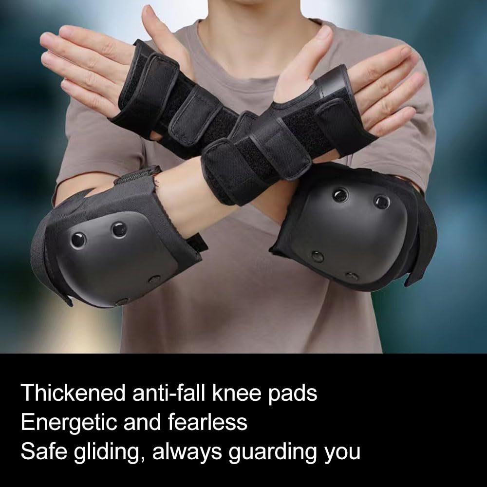 Best 6-in-1 Knee & Elbow Pads Set for Kids/Adults/Youth - Protective Gear for Skateboarding, Biking, Roller Skating & Cycling - Perfect for Outdoor Sports & Extreme Activities