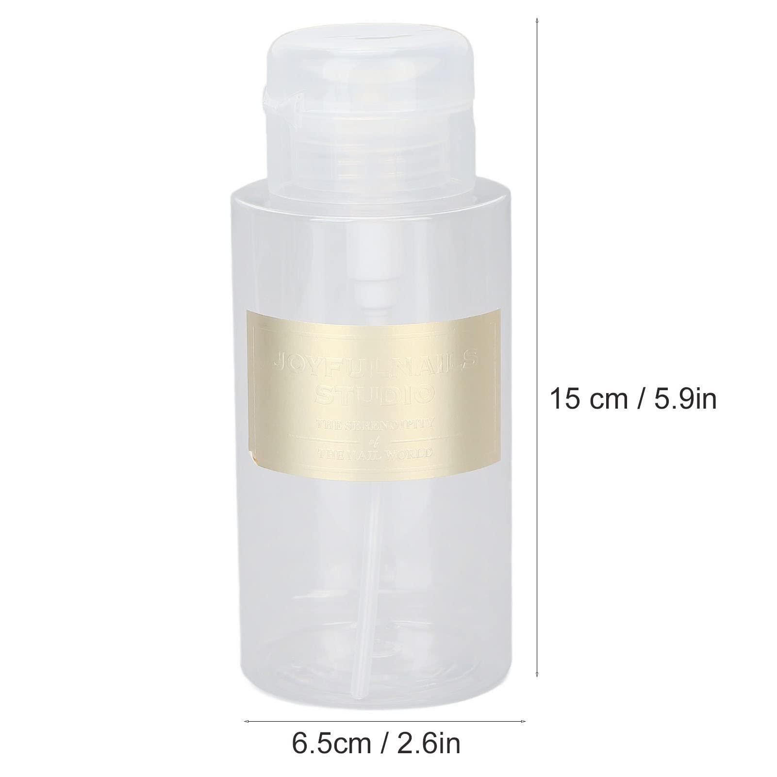 Ubersweet® Push Pump Dispenser Bottle - Leak-Proof Nail Polish Remover & Cosmetic Liquid Dispenser | Durable, Labor-Saving Design for Alcohol, Acetone & Beauty Products | Perfect for Salon, Home & Travel Use