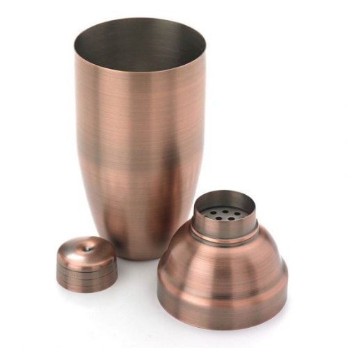 Premium Japanese Cocktail Shaker 24 oz - Barfly by Mercer M37039ACP Antique Copper - Perfect for Home Bars, Mixology & Professional Bartending