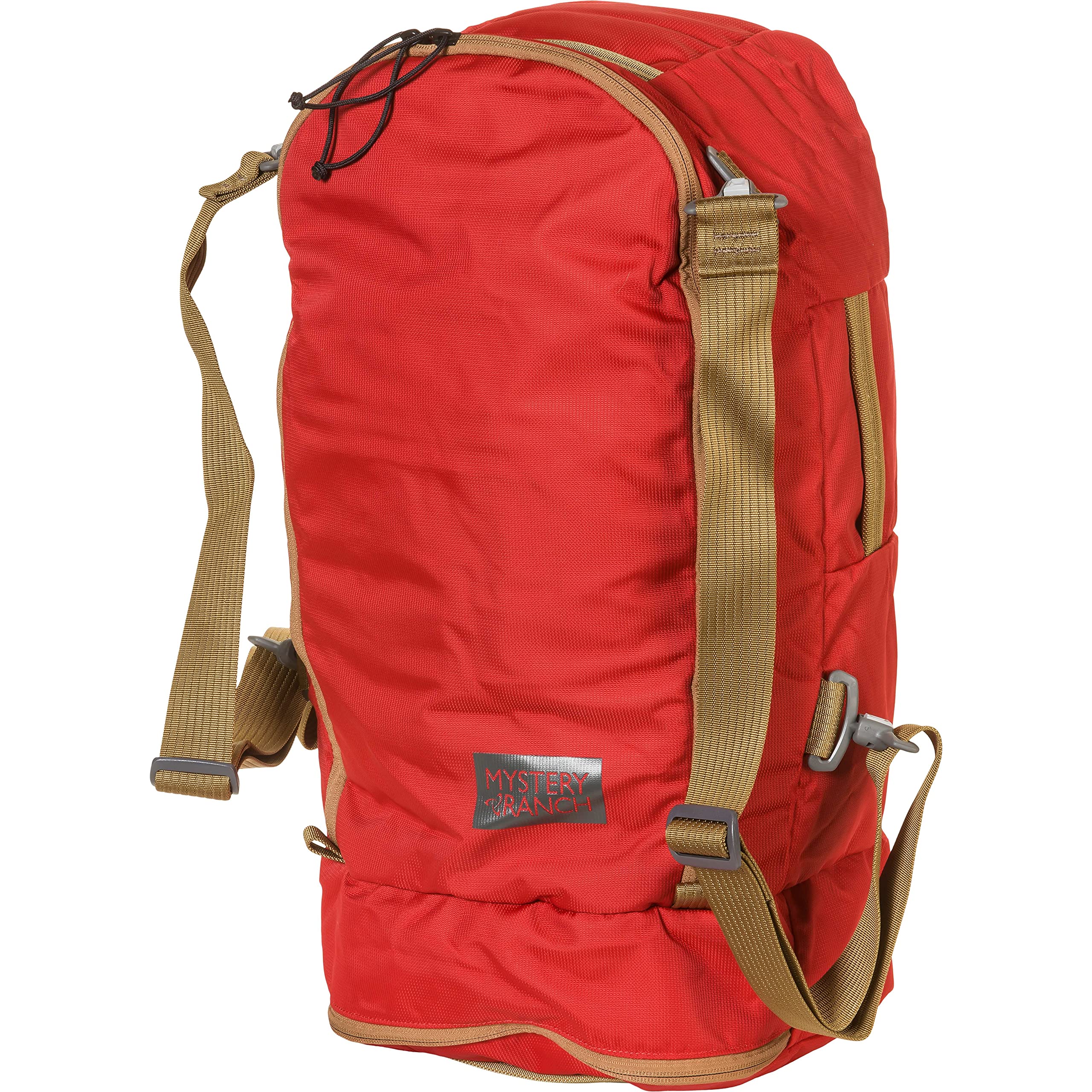 MYSTERY RANCH Mission Stuffel 30L Travel Backpack - Convertible Duffle Bag for Hiking, Camping & Air Travel | Cherry Red | Water-Resistant & Durable | Perfect for Weekend Getaways & Outdoor Adventures