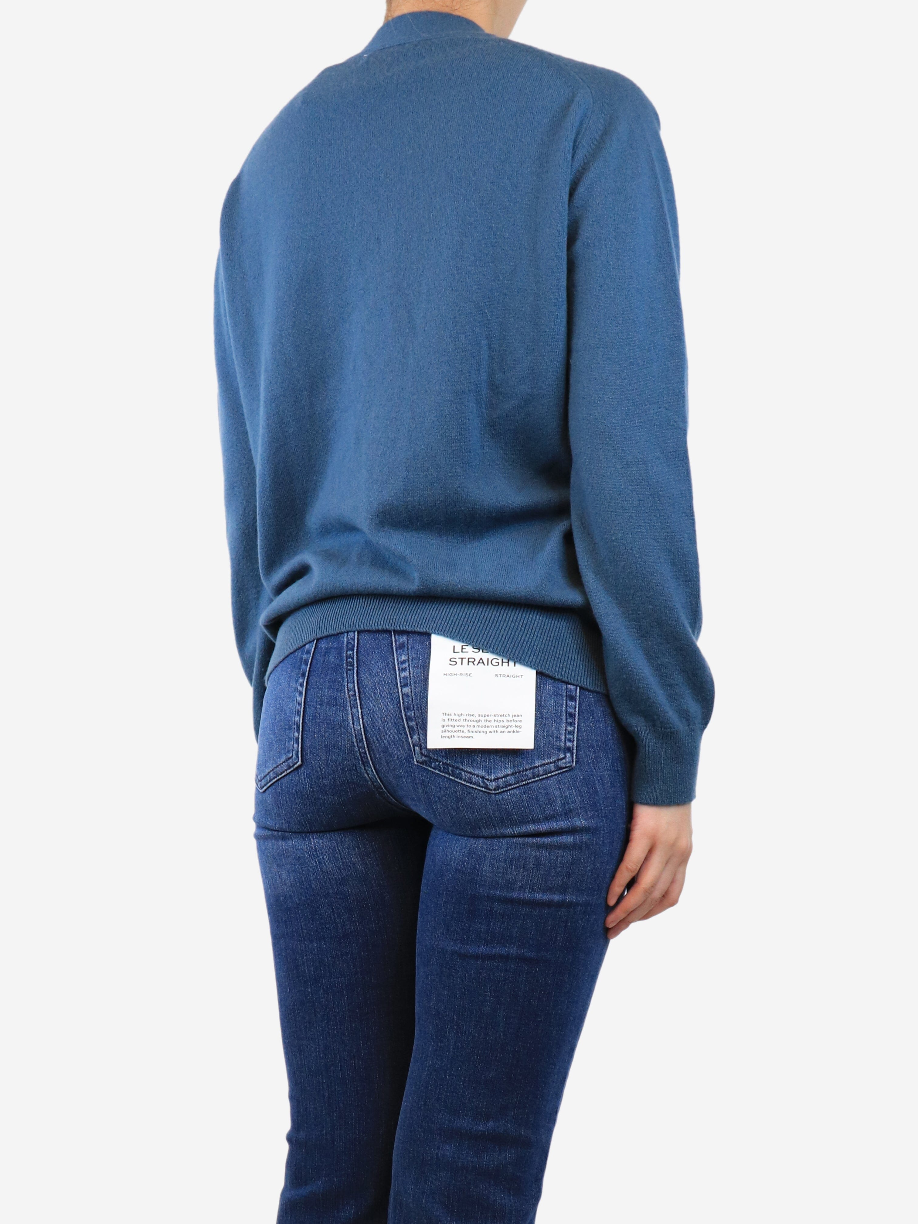 Blue Boyfriend Cardigan for Women - Size M | Soft & Cozy Oversized Sweater | Perfect for Casual Outfits, Layering & Fall Fashion