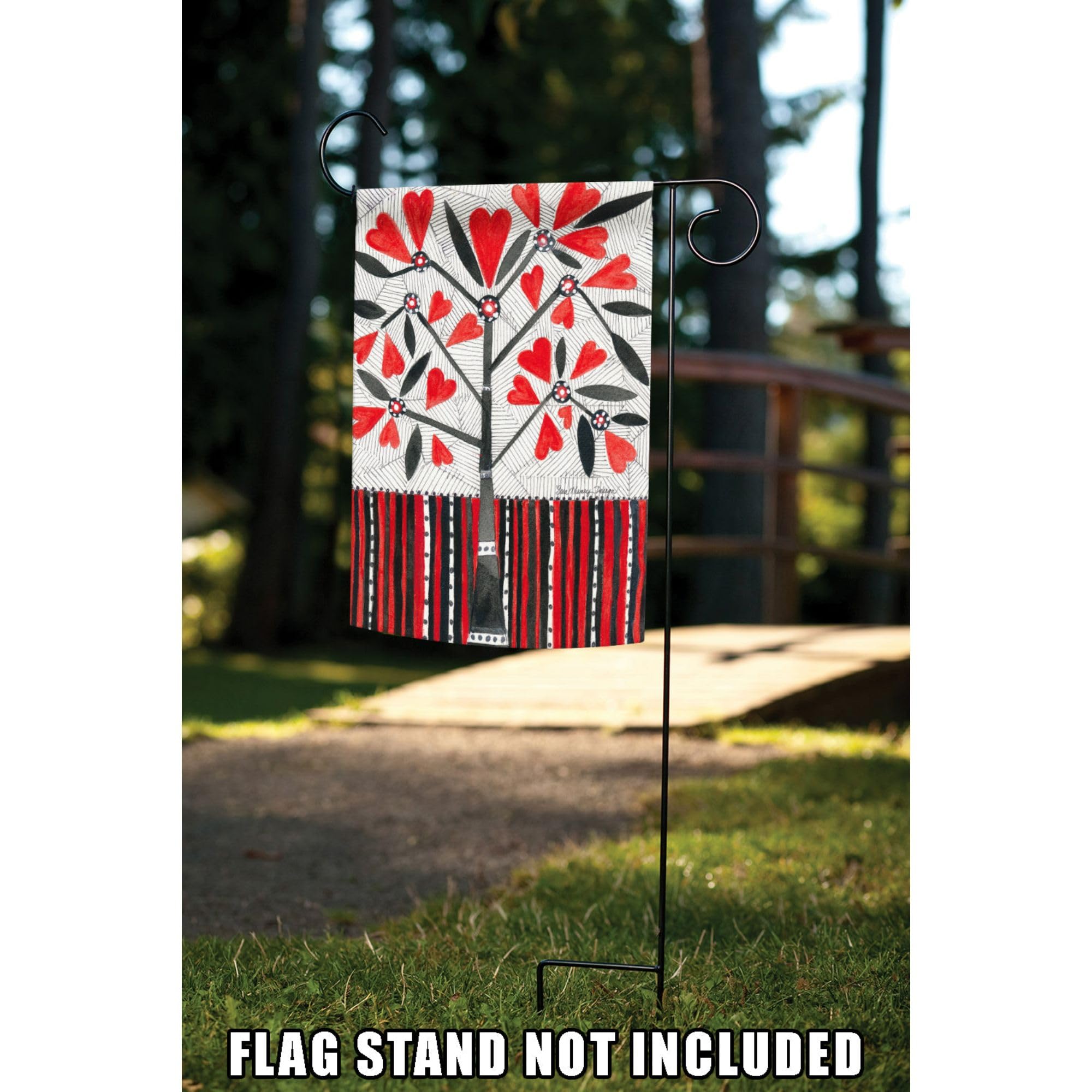 Toland Home Garden 1112480 Blooming Love Valentine Flag - 12x18 Inch Double Sided Outdoor Garden Flag for Valentine's Day Decorations | Perfect for Front Yard, Porch, and House Decoration