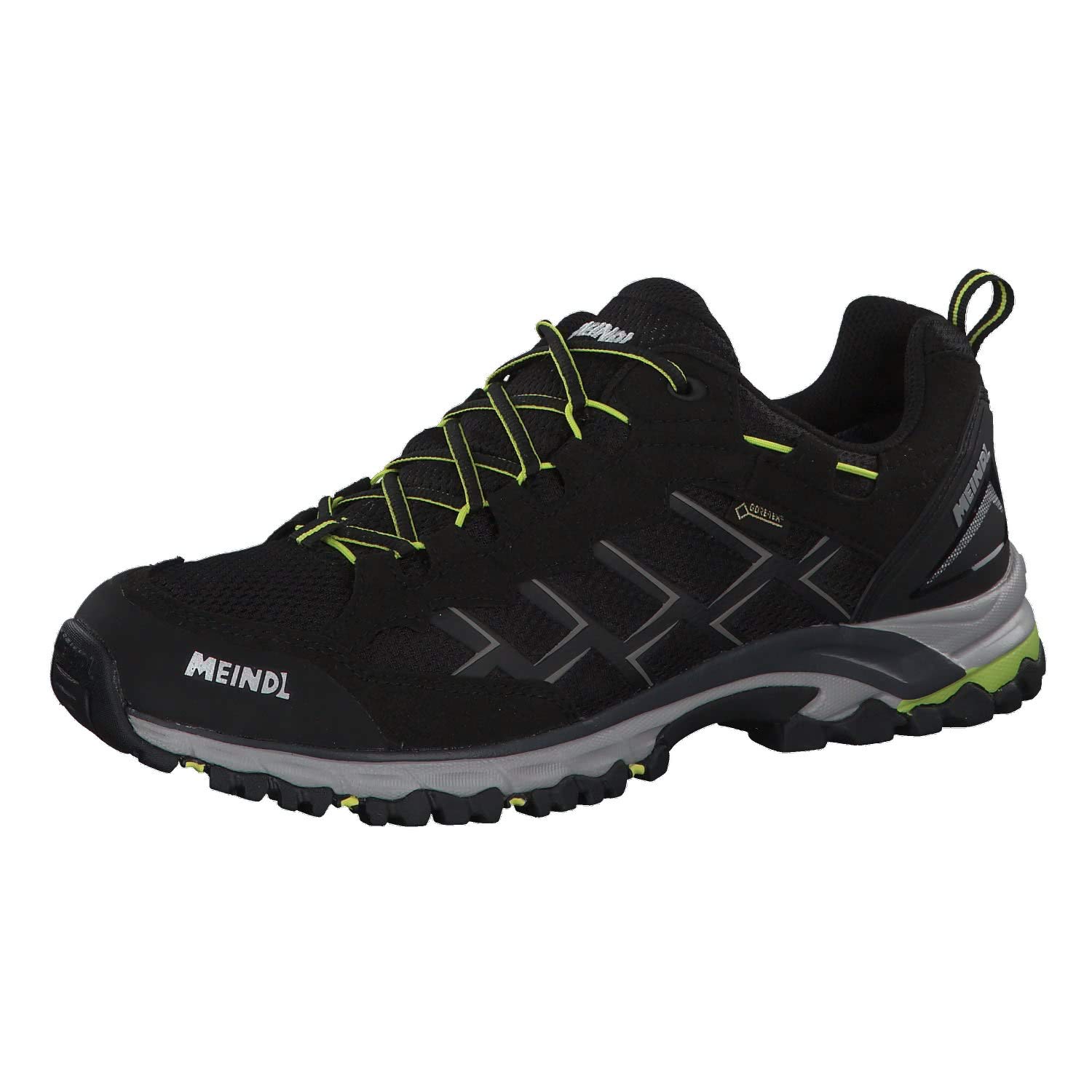 Meindl Men's Caribe Hiking Boots - Lightweight & Durable for Outdoor Adventures, Lemon Black, Size 38.5 EU - Perfect for Trekking, Camping & Mountain Trails