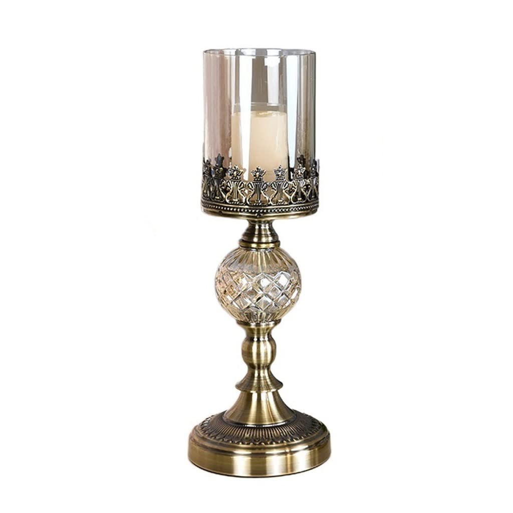 Nordic Glass & Metal Candelabra Candle Stand - Decorative Candlestick Holder for Living Room, Kitchen, Dining Room - Small Size (Color A) - Perfect for Romantic Dinners, Home Decor & Holiday Centerpieces