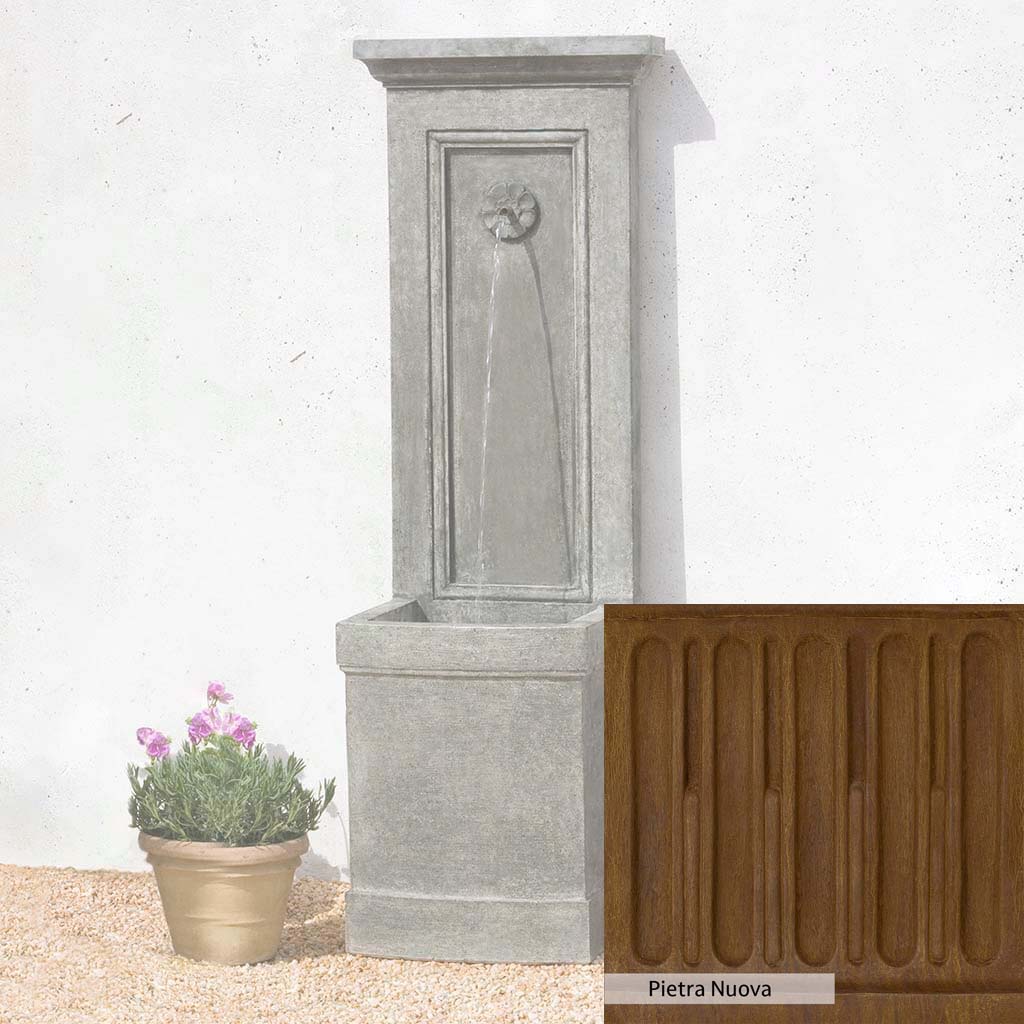 Campania International Auberge Wall Fountain - Outdoor Garden Water Feature for Patio, Yard & Landscape Decor | Relaxing Waterfall Sounds for Backyard Oasis