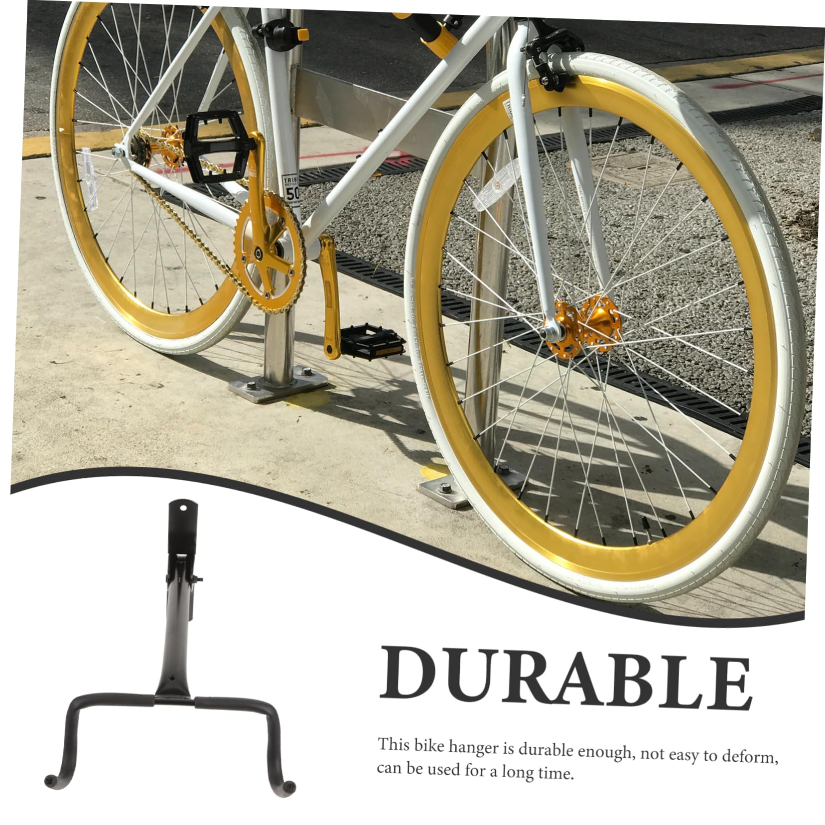 CAXUSD Heavy Duty Wall Mounted Bike Storage Rack - Space Saving Bicycle Hooks for Garage, Basement & Home Organization - Perfect for Indoor Cycling Equipment Storage & Garage Wall Organization