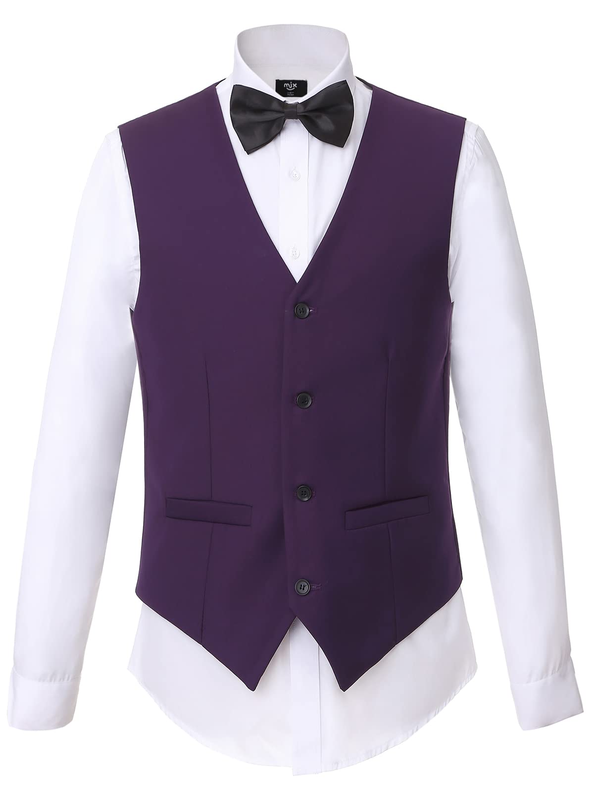 GATMSTZ Men's Slim Fit 3-Piece Business Suit Set - Navy Blue One Button Blazer with Vest & Dress Pants | Formal Attire for Weddings, Office Meetings & Special Events