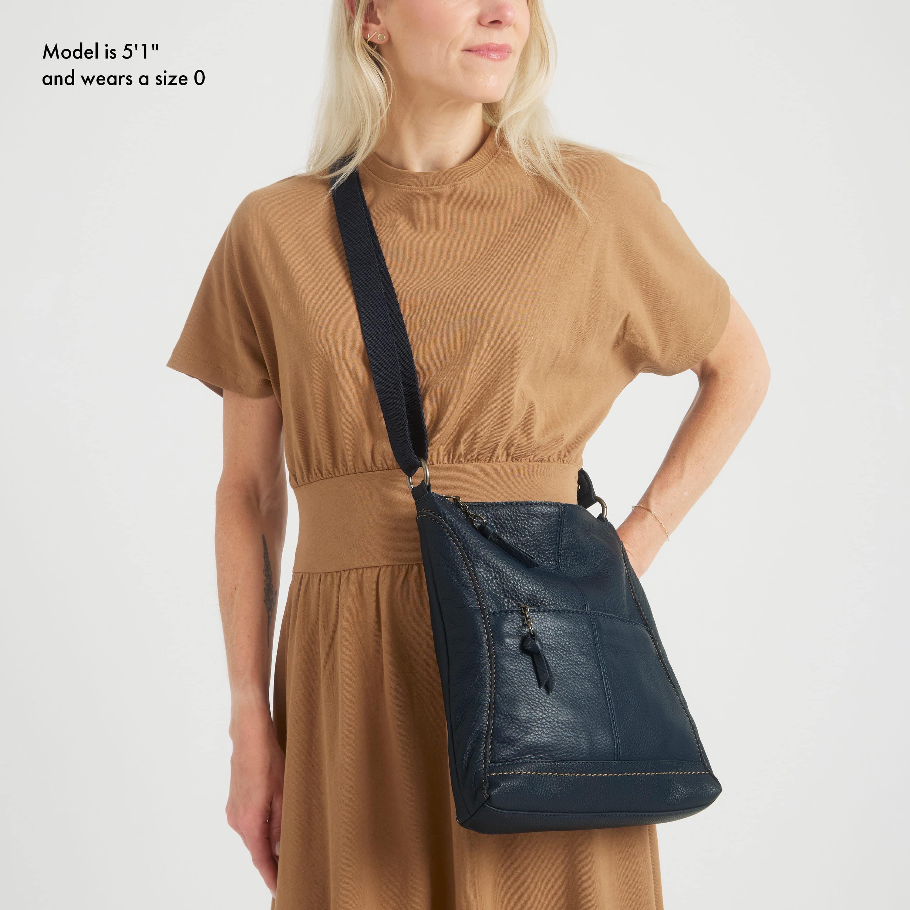 Lucia Genuine Leather Crossbody Bag in Indigo Blue - Stylish & Durable for Women's Everyday Use, Work, and Travel