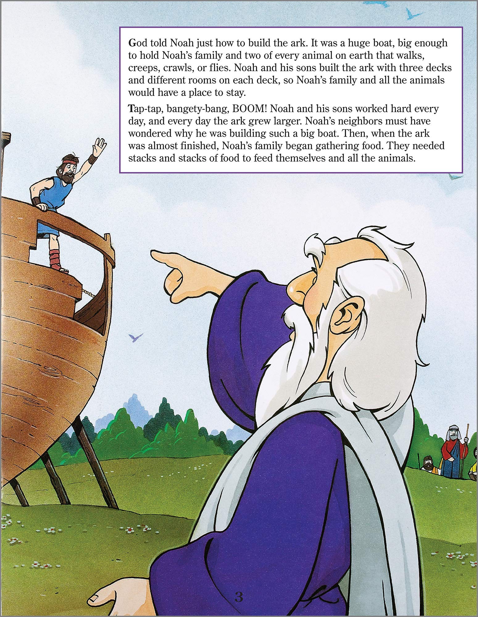 Noah's Ark Bible Story Big Book - Large Print Christian Children's Book for Sunday School & Homeschooling | Religious Education & Family Storytime