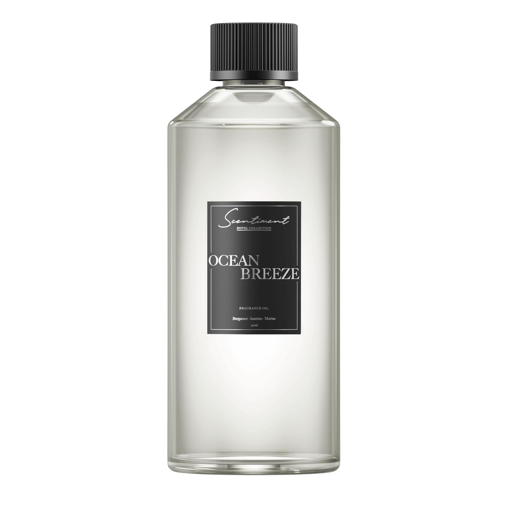 Ocean Breeze Hotel Diffuser Oil - 500ml Luxury Aromatherapy Essential Oil with Bergamot, Lemon, Jasmine, Marine & Amber Notes | Inspired by 5-Star Hotels | Perfect for Home, Spa, Office & Yoga Studio Relaxation