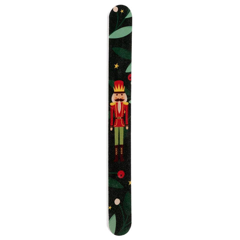 Christmas Nutcracker Nail File Set - Holiday Nail Care Kit for Manicure & Pedicure - Perfect Stocking Stuffer Gift for Women & Girls (Great for Christmas Decorations & DIY Nail Art)