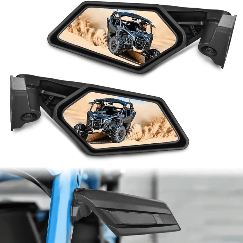 Universal UTV Side Mirrors for Can-Am Maverick X3 (2017-2023) Models - X3 Max X RS/DS/MR/Turbo/R/RR - Durable Off-Road Accessories for Trail Riding & Desert Adventures