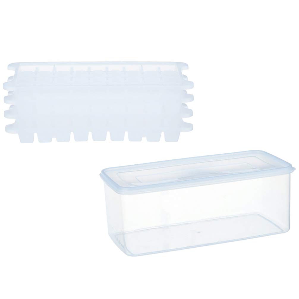 PRETYZOOM 4-Layer Ice Cube Trays with Airtight Lid & Storage Container - 144 Grids Silicone Ice Maker, Portable Ice Bucket for Cocktails, Beverages, and Party Drinks