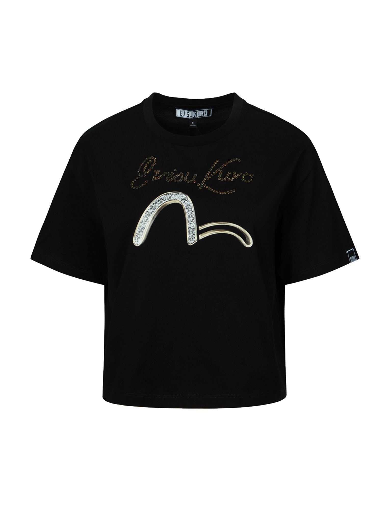 Seagull & Logo Sequined Loose Fit T-Shirt for Women - Trendy Graphic Tee for Casual Wear, Beach Outfits & Summer Fashion