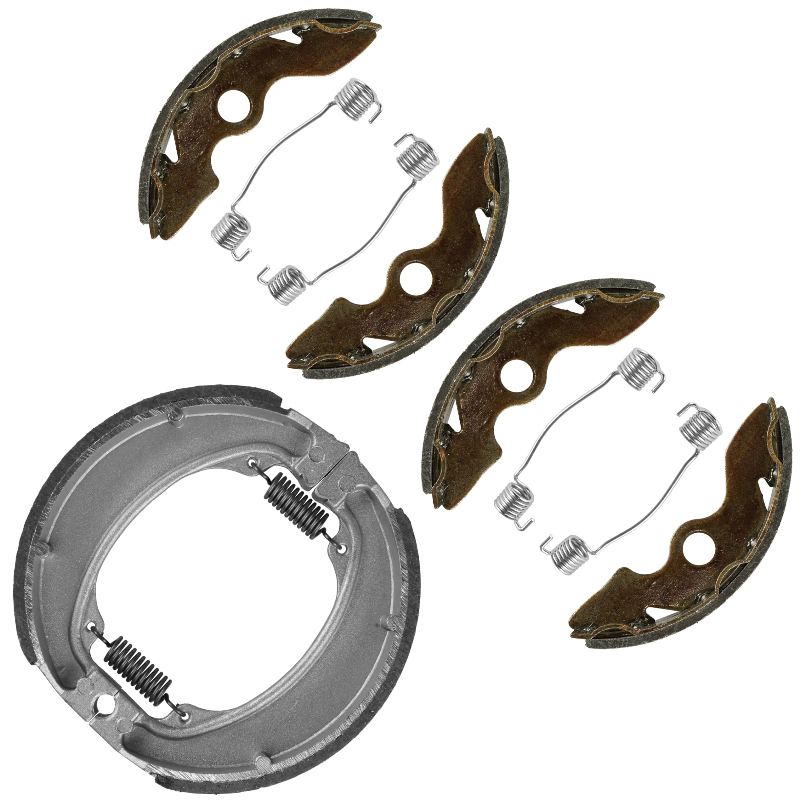 Caltric Front & Rear Brake Shoes for Honda TRX250TE TRX-250TE Fourtrax 250 TE Recon ES 2002-2013 - Replacement Brake Pads for Off-Road ATV & Dirt Bike Adventures