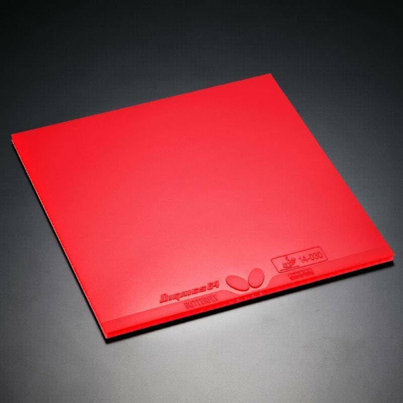 Butterfly Dignics 64 Table Tennis Rubber - Professional Inverted Ping Pong Rubber Sheet (1.9mm/2.1mm, Red/Black) | High Spin & Speed for Competitive Players | Perfect for Tournament Play & Training Sessions