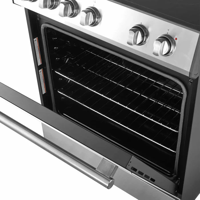 Forno Leonardo 30 Inch Electric Range with 5.0 cu. Ft. Oven - Stainless Steel Built-in Appliance for Modern Kitchens | Perfect for Baking, Roasting & Everyday Cooking | Model FFSEL6012 30