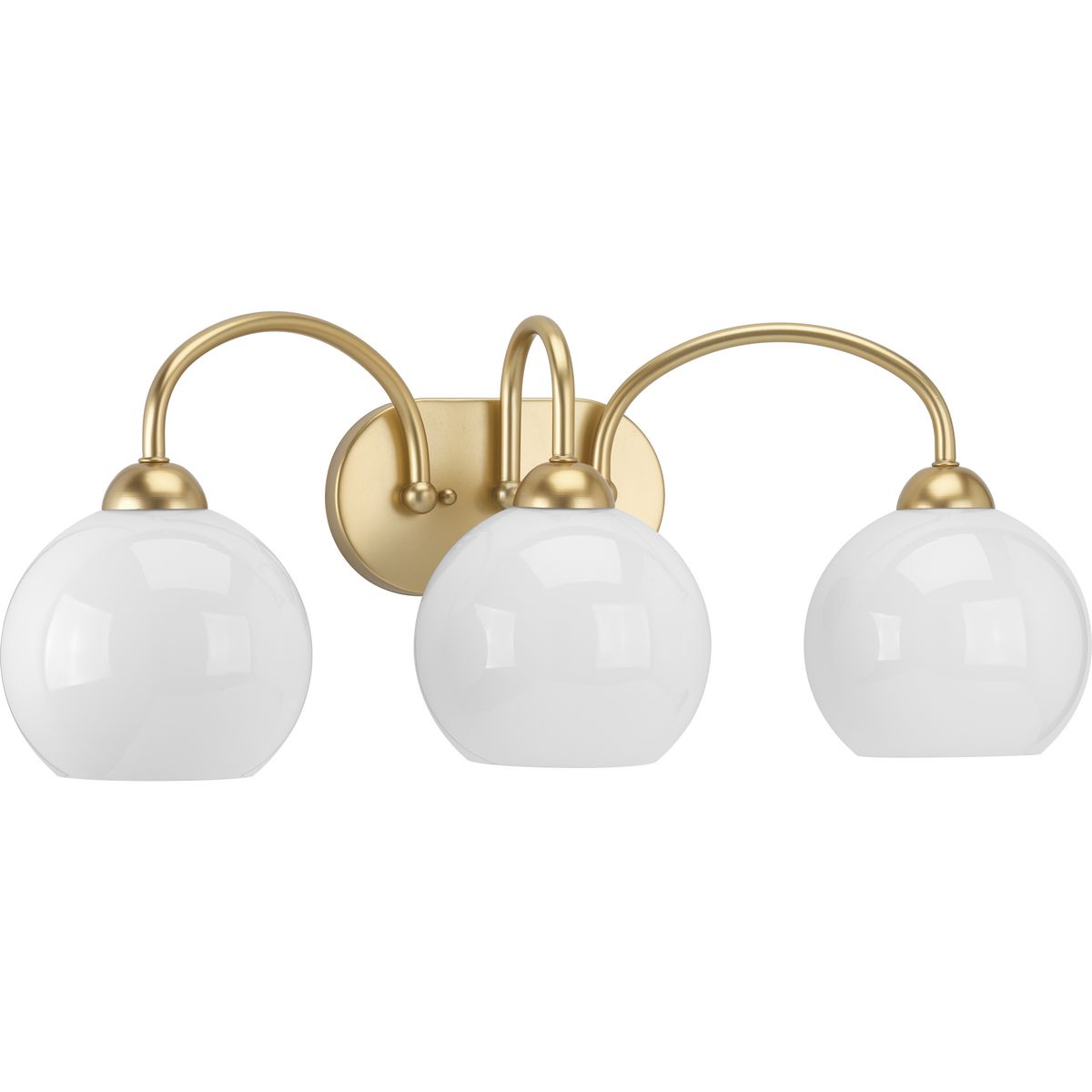 Carisa Collection 3-Light Opal Glass Bathroom Vanity Light Fixture - Perfect for Modern Bathroom, Powder Room & Dressing Area Lighting