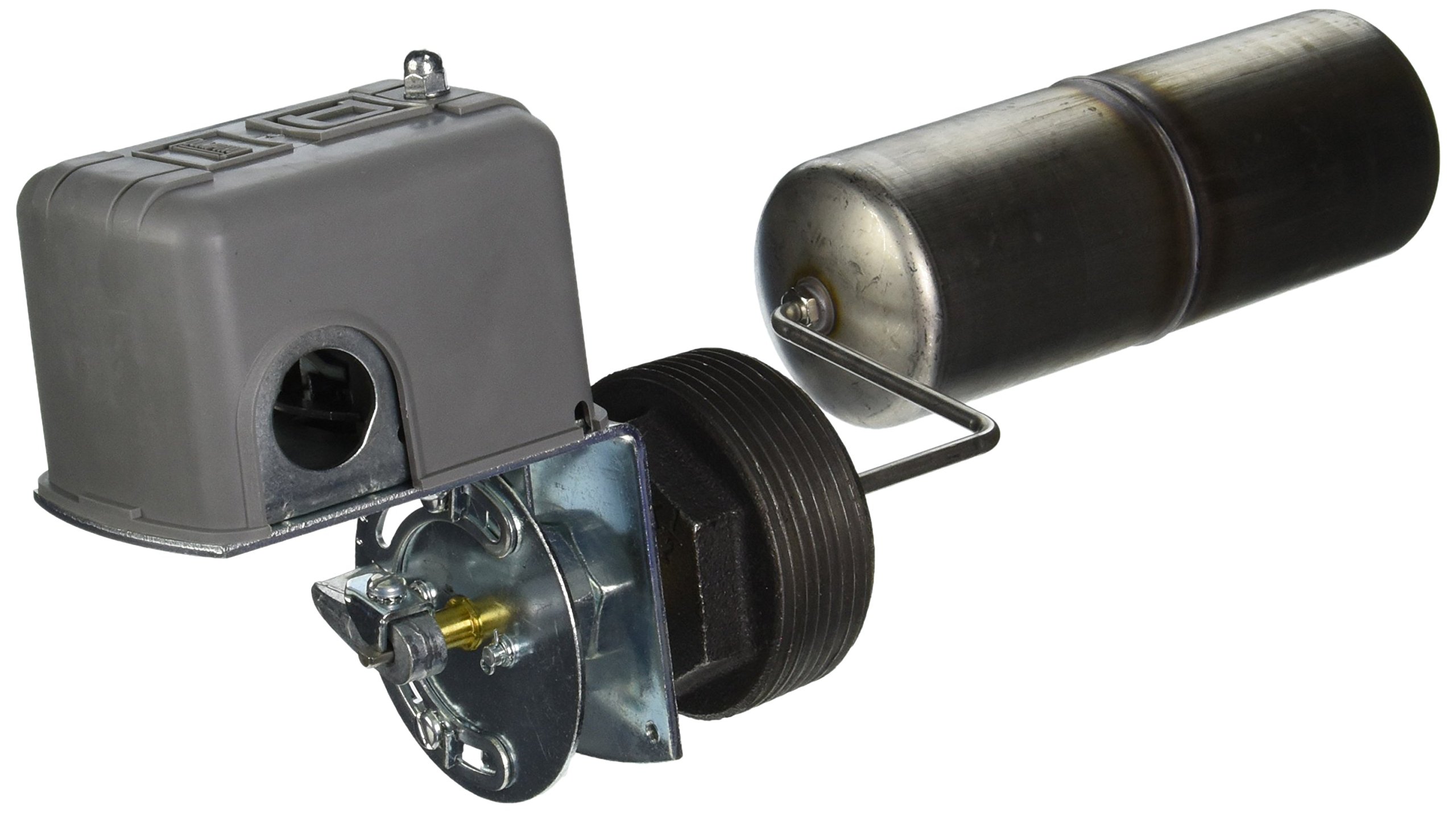 Square D 9037 Closed-Tank Float Switch with Bushing - NEMA 1 Side Mount Power Circuit Switch - Left Float Position, 90° Angle with 3