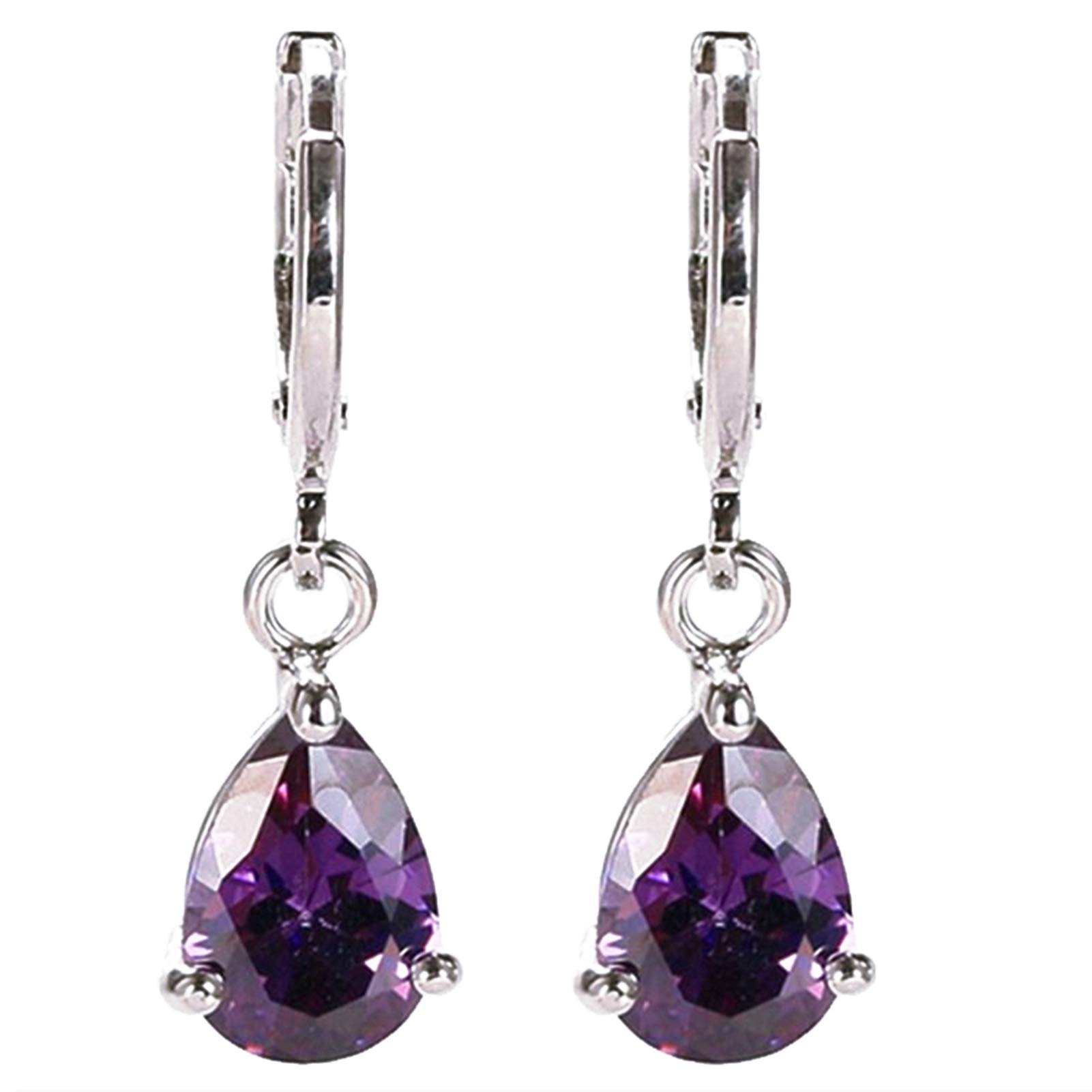 Crystal Pearl Earrings Set for Women - Elegant Teardrop Rhinestone Dangle Leverback Stud Earrings | Fashion Jewelry Gift for Girls & Women | Perfect for Parties, Weddings & Special Occasions