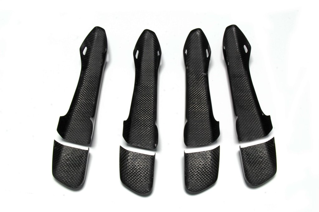 Premium Carbon Fiber Handle Covers for Lexus IS200 IS250 IS300h IS350 2013-2017 Models - Auto Lock Touch Sensor Compatible (4 Door Sedan) - Upgrade Interior & Protect Door Handles from Scratches